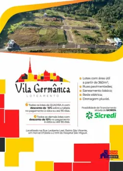 Imagem do anúnio: Vendo terreno / lote / condomínio em Herval D'Oeste , Santa Catarina no bairro São Vicente