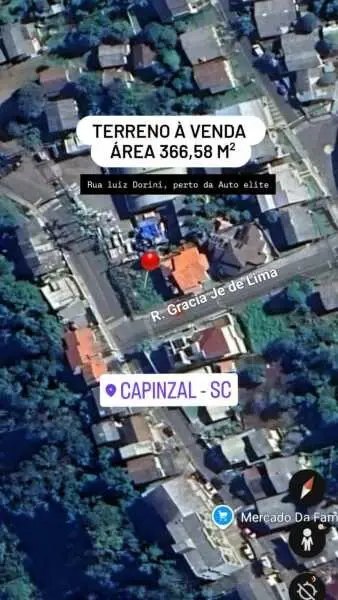 Imagem do anúnio: Vendo terreno / lote / condomínio em Capinzal , Santa Catarina no bairro Centro